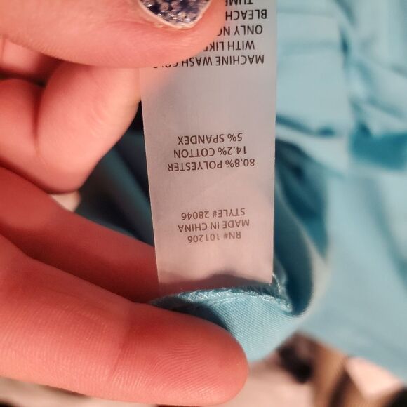 Soft Surroundings blue easy knit coverup dress Sma - Picture 5 of 5